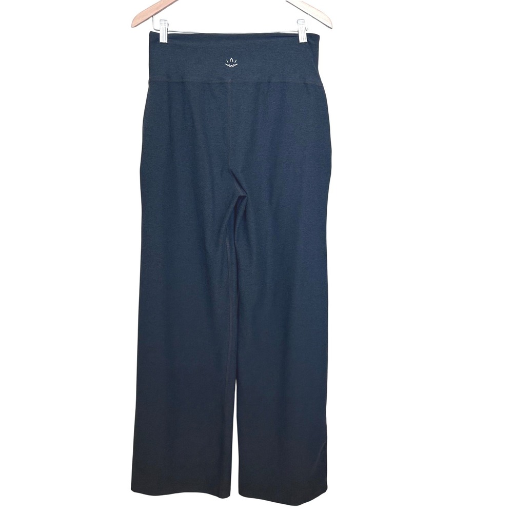 Beyond Yoga Spacedye High Waisted Wide Leg Pants Dark Gray Medium Pocket - Picture 2 of 10